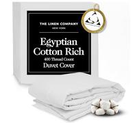 Certified Egyptian Cotton Rich Split King Size Duvet Cover - Hotel Quality Crisp Percale Duvet Covers, Skin Friendly & Breathable - Hidden Button Closures for Snug Fit & Zero Bunching - Light Grey