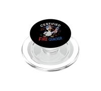 Certified Fire Quacker Funny Patriotic Duck Doodle 4th July PopSockets PopGrip for MagSafe