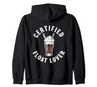 Certified Float Lover Funny Root Beer Float Humor Zip Hoodie