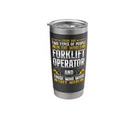 Certified Forklift Truck Operator Vintage There are Two Stainless Steel Insulated Tumbler