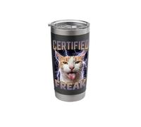 Certified Freak Cat Funny Cursed Meme Stainless Steel Insulated Tumbler