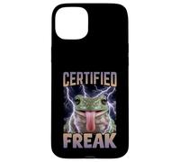 Certified Freak Frog Funny Cursed Meme Case for iPhone 15 Plus