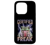 Certified Freak Frog Funny Cursed Meme Case for iPhone 15 Pro