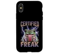 Certified Freak Frog Funny Cursed Meme Case for iPhone X/XS