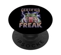 Certified Freak Frog Funny Cursed Meme PopSockets Adhesive PopGrip