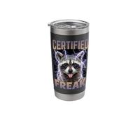 Certified Freak Raccoon Funny Cursed Meme Stainless Steel Insulated Tumbler