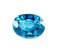 Certified Gems 5.75 Ratti Natural Blue Zircon Gemstone by Lab Certified, Non-Precious Metal, Blue Zircon, Non-Precious Metal, Blue Zircon