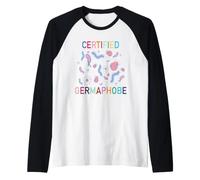 Certified Germaphobe Funny Clean Freak Hygiene Design Raglan Baseball Tee