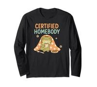 Certified Homebody Frog Cozy Coffee Relaxed Vibes Long Sleeve T-Shirt