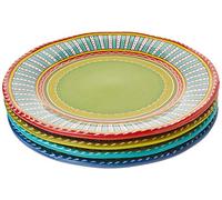 Certified International 14176SET/4 Valencia 11.25" Dinner Plates, Set of 4 Assorted Designs, Ceramic, Multicolor