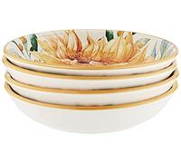 Certified International 28169SET4 Sunflower Fields 9" Soup/Pasta Bowls, Set of 4, Ceramic, Multi Colored
