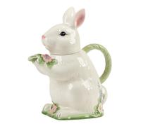 Certified International Easter Morning 3-D Bunny Teapot, 32-Ounce, for Everyday Use, Kitchen Accessories, Party Celebration, Easter