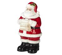 Certified International Holiday Wishes 3D Santa Cookie Tin, 12.3 inch, Serving Accessory, One Size, Multi-Colour