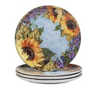 Certified International Sunflower Bouquet 11" Dinner Plates, Large, Multicolor, Set of 4