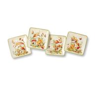 Certified International Woodland Critters 6" Canape/Luncheion/Dessert Plates, Set of 4.,