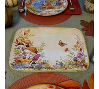 Certified International Woodland Critters Rectangular Platter, 14" X 10".,