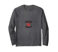 Certified Love Expert: Romantic Humor for Couples Long Sleeve T-Shirt, Adult Unisex, Dark Heather Grey, M