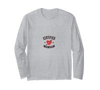 Certified Love Expert: Romantic Humor for Couples Long Sleeve T-Shirt, Adult Unisex, Heather Grey, M