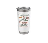 Certified Medical Assistant CMA Fixin' Cuts & Stickin' Butts Stainless Steel Insulated Tumbler