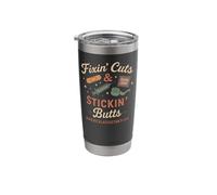 Certified Medical Assistant CMA Fixin' Cuts & Stickin' Butts Stainless Steel Insulated Tumbler