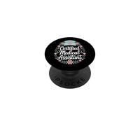 Certified Medical Assistant Floral Cute PopSockets Adhesive PopGrip