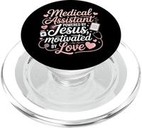 Certified Medical Assistant Jesus Faith Christian CMA PopSockets PopGrip for MagSafe