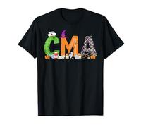 Certified Medical Assistants CMA Witch Nurse Skull Halloween T-Shirt