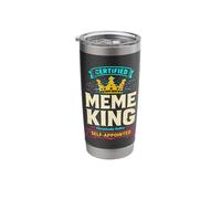 Certified Meme King Chronically Online Humor Status Stainless Steel Insulated Tumbler