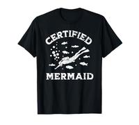 Certified Mermaid Scuba Dive Certification Humor T-Shirt