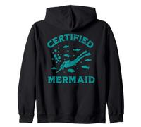 Certified Mermaid Scuba Dive Certification Humor Zip Hoodie