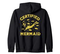 Certified Mermaid Scuba Dive Certification Humor Zip Hoodie