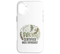 Certified Moss Enthusiast Vintage Botanical Nature Tee Case for iPhone 16 Plus