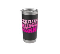 Certified Muscle Mommy On Back Stainless Steel Insulated Tumbler