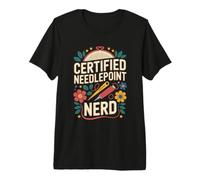 Certified Needlepoint Nerd Cross Stitch Fiber Arts Premium T-Shirt