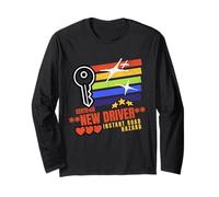 Certified New Driver Retro Driving Test I Passed My License Long Sleeve T-Shirt