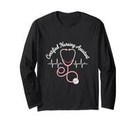Certified Nursing Assistant Stethoscope Heartbeat CNA Long Sleeve T-Shirt