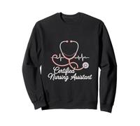Certified Nursing Assistant Stethoscope Heartbeat Sweatshirt