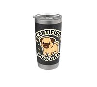 Certified Pug Dad Cute Dog Theme Arts Stainless Steel Insulated Tumbler