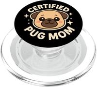 "Certified Pug Mom" Cute Dog Theme PopSockets PopGrip for MagSafe