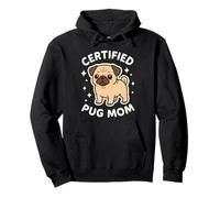 "Certified Pug Mom" Dog Theme Art Cute Pullover Hoodie