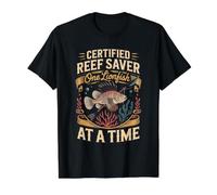 Certified Reef Saver One Lionfish at a Time Spearfishing Value Graphic T-Shirt, Men, Black, S
