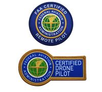 Certified Remote and Drone Pilot Patches, Tactical Military Morale Armband Emblem Badges, Embroidered Appliques with Hook and Loop Backing, 2-Pack