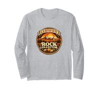 Certified Rock Collector - Retro Geology Badge Long Sleeve T-Shirt