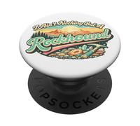 Certified Rock Collector Retro Geology Rockhound Geologist PopSockets Adhesive PopGrip