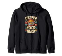 Certified Rock Nerd Geology Fossil Science Zip Hoodie