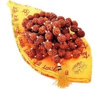 Certified Rudraksh Mala with Japa Bag Gaumukhi, Natural Himalayan Genuine Original Rudraksha Rosary Garland Japa Mala, Religious Tibetan Rudraksha Mala Necklace Bracelet Yoga Meditation Bead 10MM
