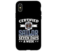 Certified Sailor Seven Days A Week Ship Captain Nautical Case for iPhone X/XS