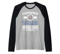 Certified Sailor Seven Days A Week Ship Captain Nautical Raglan Baseball Tee