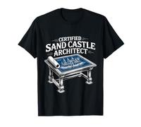 Certified Sand Castle Architect Beach Summer Kid Play |||- T-Shirt