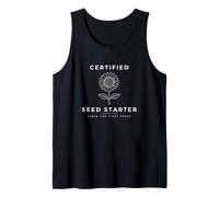Certified Seed Starter Sunflower Line Art Tank Top